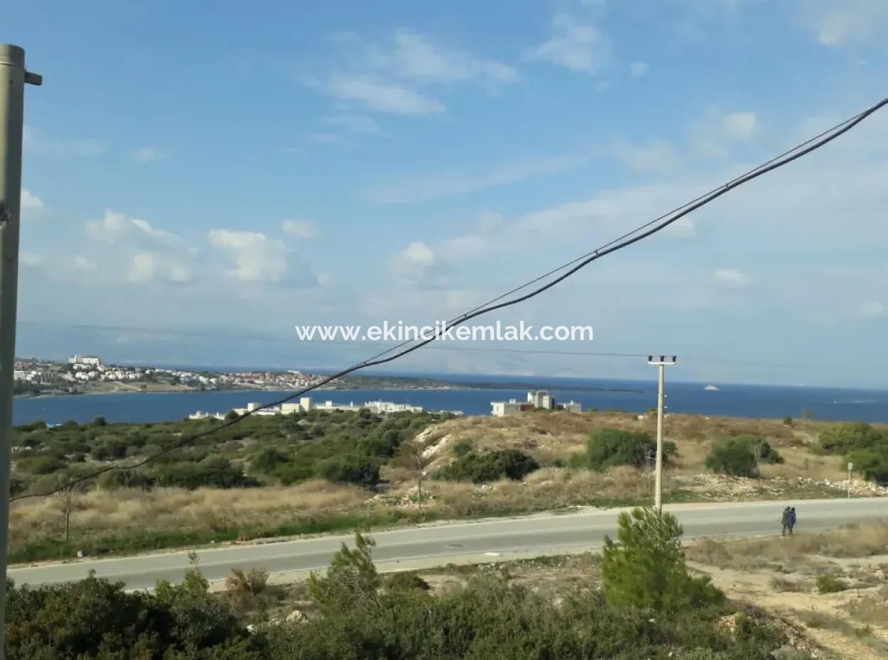Çeşme Dalyan Mahallesinde Full Deniz Manzaralı 1176M2 İmarlı Satılık Arsa